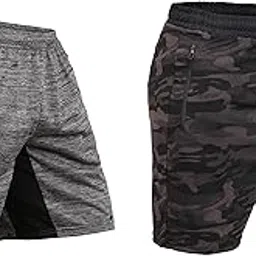 NEVER LOSE Men's Running Shorts, Men's Cycling Shorts, Gym Shorts with Zipper Pocket Both Sides Pack of 2-picture-15