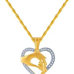 p.c. chandra jewellers 14k (585) Yellow Gold and American Diamond Pendant for Women-picture-40