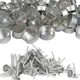 Aromatic Wick™ DIY Candle Making Kit – 100 Aluminium Tealight Empty Cups with 100 Cotton Wicks | Empty Candle Holders for Home, Wedding & Party Décor-picture-25