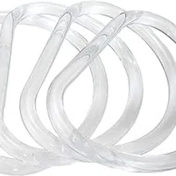 Geesatis 4 Pcs Clear Handbag Handles Bag Handles for Bag Purse Making, D Shape Plastic Handles Purse Handles-picture-43