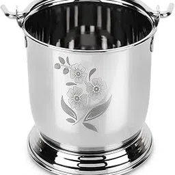 Ajay's Shoppe Heavy Gauge Stainless Steel Mini Bucket for Serving Dal, Raita and Vegetables (850 Ml) image 1