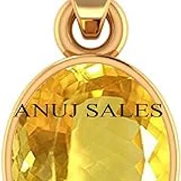 10.25 Ratti 9.00 Carat Natural Citrine Sunela Gold Plated Ashthadhatu Pendent for This Beautiful Pendent can Be Worn by Both Men and Women-image-60
