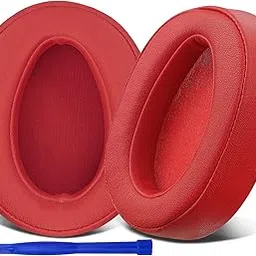 SOULWIT Replacement Earpads for Sony h.Ear on MDR-100A (MDR100A), MDR-100AAP (MDR100AAP), MDR-H600A (MDRH600A) Headphones, Ear Pads Cushions with Noise Isolation Memory Foam (Red)-picture-34