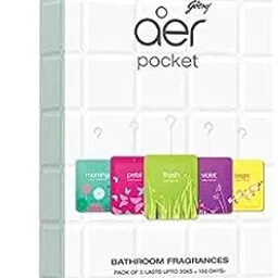 Godrej Aer Pocket Bathroom Fragrance Assorted Pack - 50 g (Pack of 5)-image-94