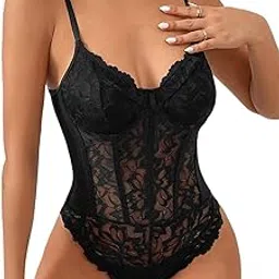 g heist Sheer Net Baby Doll Dress for Women Night Wear | Bodysuit-Style Baby Doll Night Dress for Women (Red Color- 71)-picture-23