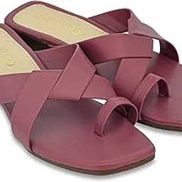 legs go Maroon Zig Straps Sandals for Women and girls, Casual and Ethnic Wear-picture-50