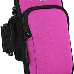 VIZCO Mens Cross Body Bag Outdoor Sports Fitness Arm Bag Protection Mobile Phone Arm Bag with Bandage Stability Large Capacity Mobile Phone Arm Bag (Color : Pink) image 1