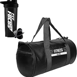 Amazing Comb Gym Duffel Bag with 700 ml Protein Shaker Bottle | Gym Bag l Gym kit for Men and Women | Gym Shaker | Protein Shaker | Fitness Bag | Sports Bag | Leak Proof Shaker | 20l Bag (Black)-image-7
