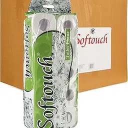 Softouch 2 Ply Toilet Paper Tissue Roll - 15 Packets (10 Rolls Per Packet) | Ultra Soft & Strong | Hygienic & Absorbent | 150 Rolls Total-picture-16