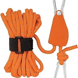 LOOM TREE® Multifunction Tent Rope Tent Fixed Buckle Paracord for Travel Outdoor Hiking Orange-picture-21