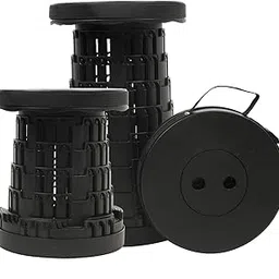 2025 Collapsible Stool Chair, Max 660lb Upgraded Folding Stool, Lightweight, Sturdy, Adjustable, Portable, Foldable Seat Stools for Outdoor Camping Fishing Hiking BBQ-image-3