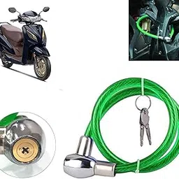 AUTO PEARL Multipurpose Heavy Duty, Goti Lock for Bikes, Bicycle, Helmet, Luggage, Cable Lock Compatible with Activa 6G (Green)-image-52