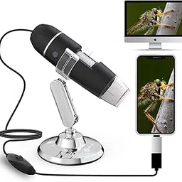 Microware 3 in1 USB Digital Microscope 40X to 1000X, 8 LED Magnification Endoscope Camera with Carrying Case & Metal Stand, Compatible for Android Windows 7 8 10 Linux Mac-picture-18