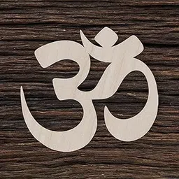 Wooden Om Symbol for Crafts & Home Decorations | Unfinished Pine MDF Religious Craft Shape | Hindu Spiritual Wall Art & DIY Décor | 4 Inch-picture-51