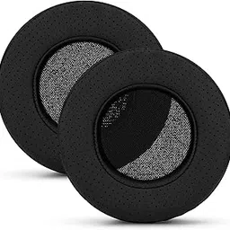 Brainwavz Round Replacement Memory Foam Earpads - Suitable for Many Other Large Over The Ear Headphones - Sennheiser, AKG, HifiMan, ATH, Philips, Fostex (Perforated Black)-picture-27