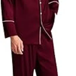 bellababebysk Super Soft Satin Nightwear for Men | Gentleman Cuff | Size XS to 3XL | Premium Nighsuit | Luxury Co Ord Set | Pjyama Set | Travel Outfit | Tearfree Satin image 1