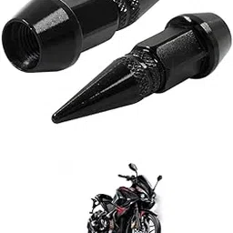 LOVMOTO Universal Spiked Valve Caps,Aluminum Alloy Dustproof and Waterproof Tire Valve Stem Caps, Suitable for Cars, Trucks and Motorcycles (2PCS Black) Comfortable with Pul-SAR R-s 200-picture-15