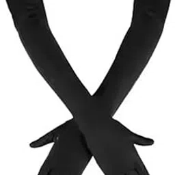 Women's Cotton Full Hand Gloves – Soft, Breathable, Lightweight Gloves for Daily Use, Driving, Gardening, Sun & UV Protection – One Size – Reusable & Washable (Black, Pack of 1)-picture-39