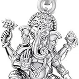 akshat sapphire Sterling Silver (92.5% purity) God Ganesh Pendant for Men & Women Pure Silver Lord Ganapathy Locket for Good Health & Wealth-picture-48