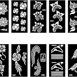 Temporary Tattoowala Creative Bridal Mehndi Stencil Combo for Quick Traditional Look-image-25