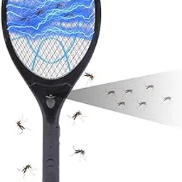 fizzytech Anti Mosquito Racquet, Rechargeable Insect Killer Bat with Bright LED Racquet Ideal for Bedroom, Kidsroom and Studyroom (Black)-image-85