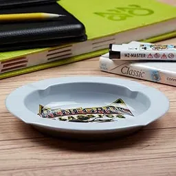 Metal Tin Printed Ashtray Container for Cigarette Butt for Outdoor Indoor Transparent Modern Home Decor Office Tabletop Ash Tray for Smokers, Stackable and Very Light Weight (9804)-image-48