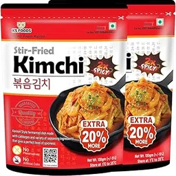 ks foods Kimchi 2x Spicy Combo (2 x 130g) | Fermented Cabbage | Vegan & Probiotic | Gluten-Free | Korean Side Dish | Ready to Eat | No Preservatives | Korean Pickle | Authentic Kimchi for Ramen, Rice & Meals-picture-12