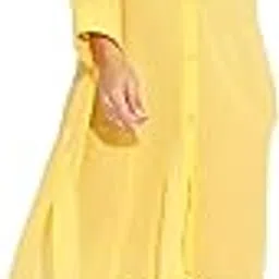 sun-rose fashions | Women's Georgette Plain Colors Long Buttoned Shirt | Style as Shrug/Shirt/Overcoat | Long Sleeves | Size XL | Bust 42"-picture-24