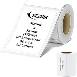 Seznik Thermal Sticky Labels – 50x75 mm – White – Pack of 1 Rolls (50mmx75mm - 90 Lables)-image-83