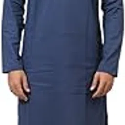 murih Men's Navy Blue Cotton Geometric Print Kurta Pyjama Set-picture-36