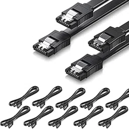 CORN SATA Cable III 10 Pack 6Gbps Straight HDD SDD Data Cable with Locking Latch 16 Inch(40cm) for SATA HDD, SSD, CD Driver, CD Writer-picture-17
