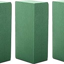 TIED RIBBONS Floral Foam Brick for Flower Basket, Wedding Bouquet Artificial Flower Arrangement - Set of 3 (Green, 10 cm x 8 cm x 22 cm) ,Artificial Flora-picture-8