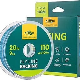 SF Braided Fly Fishing Trout Line Backing Line 20LB 100m/108yds Blue-image-45