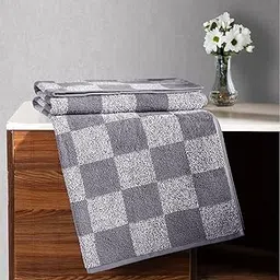 MYTRIDENT Towels for Bath, Urban Comfort Fashion Collection, 100% Cotton Towel, 1 Bath Towel for Men/Women, Highly Absorbent Towels for Bath, 450 GSM, Soothing Grey-image-4