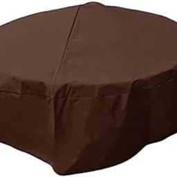 Elemental 38" Inch Brown Round Firepit Cover Durable Fabric, Water Resistant UV Protected-image-62