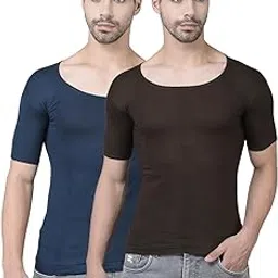 dollar Lehar Men Combed Cotton Round Neck with Sleeve Vest -Colour May Vary-picture-12