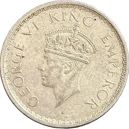 1941 British India Half Rupee Silver Coin, George VI, Bombay Mint-picture-48