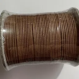 OMX 100 Mtr Coconut Brown Waxed Cotton Cord Braided Bracelet Jewelry Making Beading Thread String (1pc, 1 MM)-picture-17