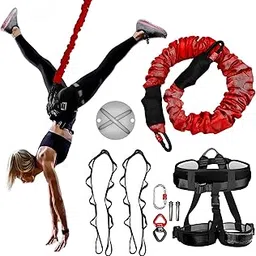 B Fit Upgraded Version Heavy Bungee Resistance Band Set Gravity Yoga Bungee Cord Resistance Belt Set 4D Bungee Dance Rope Workout Fitness Home Gym Professional T (80-95 Kgs Weight Class : 4)-picture-22