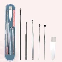GUMP 6 Pcs Ear Pick with a Storage Box Earwax Removal Kit | Ear Cleansing Tool Set | Stainless Steel Ear Curette Ear Wax Remover Tool-picture-24
