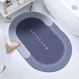 SVH Bathroom Mat Water Absorbing Mat for Bathroom Quick Dry Rubber Backed Anti-Slip Floor Mat Non Slip Mat for Home, Kitchen (40 x 60 cm) (1)multi, Rectangular-picture-31