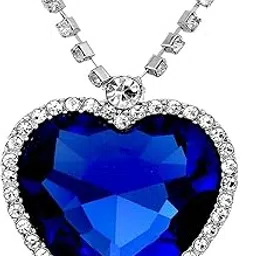 youbella Valentine Gifts for Girlfriend/Wife Jewellery Crystal Heart Titanic Necklace for Girls Fashion Pendant Necklace Jewellery for Girls and Women-picture-15