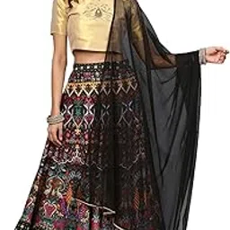 juniper Women Black Net Solid Dupatta (FREESIZE, BLACK)-picture-24