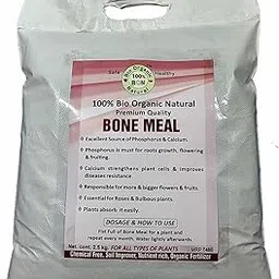 Bio Bone Meal Organic Fertilizer,Plant Nutrient Powder, Chemical Free Soil Improver with Phosphorus and Calcium, 2.5 kg PACK OF 2-image-64