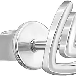 giva 925 Silver Trinity Loop Stud For Him, Single| Studs to Gift Men & Boys | With Certificate of Authenticity and 925 Stamp | 6 Months Warranty-picture-22