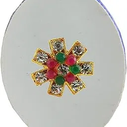 vidhya kangan Handmade Fancy Stone stud Work Saree pin Brooch for Women Jewellery Latest Stylish Crystal Unisex Floral Shape Brooch for Women/Girls (sku-bro2657)-picture-54