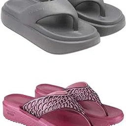 zenwear Extra Soft Classic Casual wear with Flexibility Technology Flip Flop Combo for Women's/Girl's(6110+1868)()-picture-18