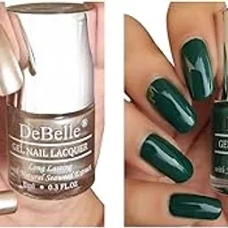 DeBelle Gel Nail Polish Combo Set of 2 Chrome Beige (Metallic Beige), Hyacinth Folio (Bottle Green) 16 ml (8 ml Each)-image-45