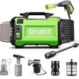 DYLECT Ultra Clean Plus High Pressure Car Washer Pump, 1800 Watts Motor, 120 Bars Pressure, 6.5L/Min Flow Rate, 5m Outlet Hose, Portable, for Bike and Home Cleaning, Includes 11 Accessories-image-6