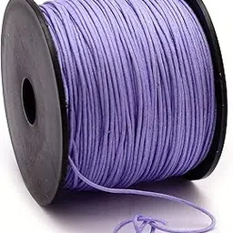Light Purple Voile Jewellery Making Dori Cotton Cord 0.5mm (Length 100 Meter) Waxed Cotton Cord Jewellery Craft Material Cotton Waxed Cord for Necklaces, Bracelets, Anklets-picture-45